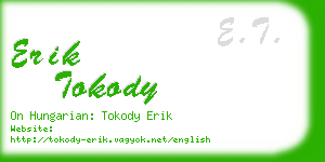 erik tokody business card